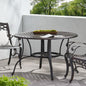 Outdoor Cast Aluminum Circular Dining Table, Bronze