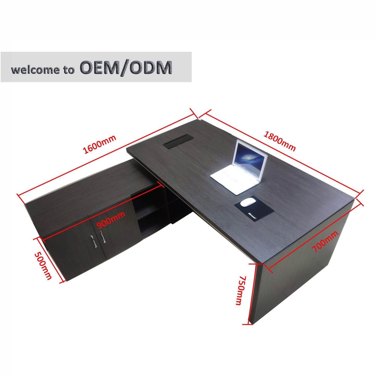 Simple design l shape managing directors office furniture executive desk