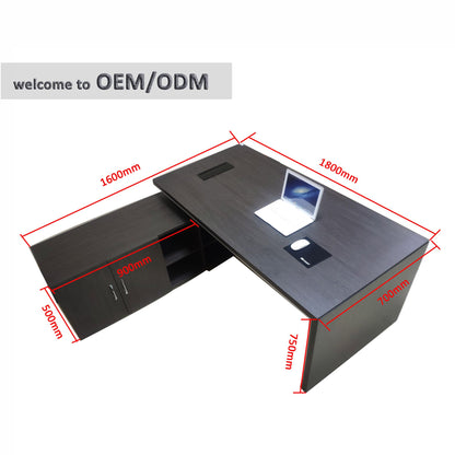 Simple design l shape managing directors office furniture executive desk