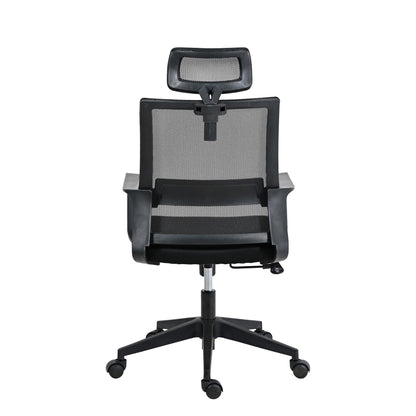 Techni Mobili Ergonomic Office Chair with Lumbar Support and Adjustable Headrest