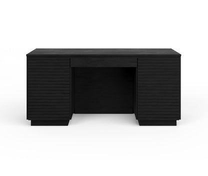 Bridgevine Home Stardust 64 inch Executive Desk, No Assembly Required, Black Finish