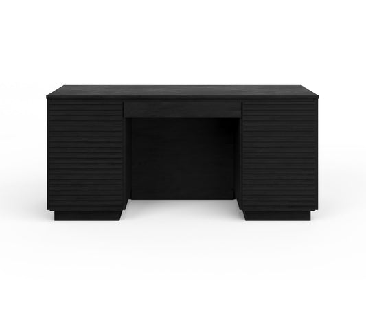 Bridgevine Home Stardust 64 inch Executive Desk, No Assembly Required, Black Finish