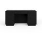 Bridgevine Home Stardust 64 inch Executive Desk, No Assembly Required, Black Finish