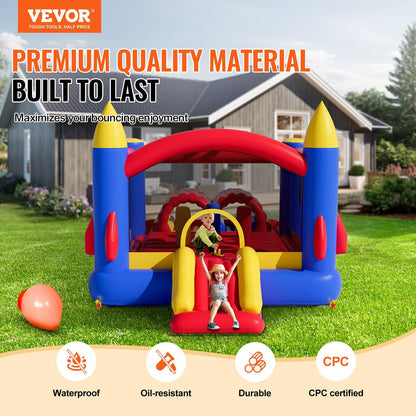 VEVOR Inflatable Bounce House, Outdoor High Quality Playhouse