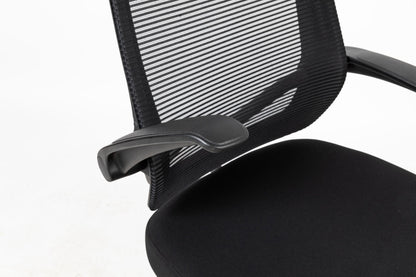 Ergonomic Mid-back Office Chair with Flip-up Armrest,360° Silent Wheels