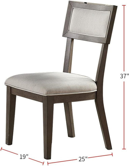 [SET OF 2] Contemporary Solid Wood & Veneer Dining Room Chairs