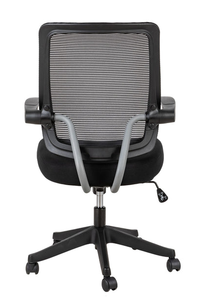 Ergonomic Mid-back Office Chair with Flip-up Armrest,360° Silent Wheels