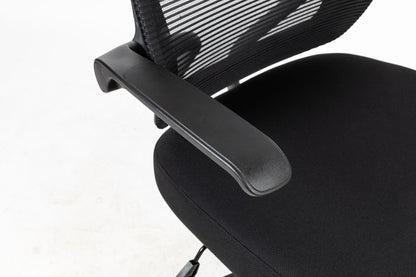 Ergonomic Mid-back Office Chair with Flip-up Armrest,360° Silent Wheels