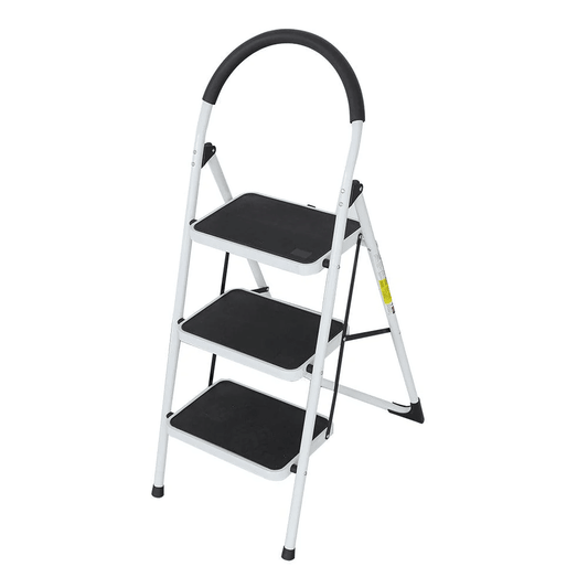 Portable Anti-Slip 3 Step Ladder Folding Lightweight Steel Step Stool Platform 330LBS Capacity