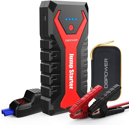 DBPOWER G16 2000A 20800mAh Portable Car Jump Starter(UP to 8.0L Gas/6.5L Diesel Engines) 12V Auto Lithium-Ion Battery Booster with Smart Clamp Cables, Quick Charge, and LED Flashlight