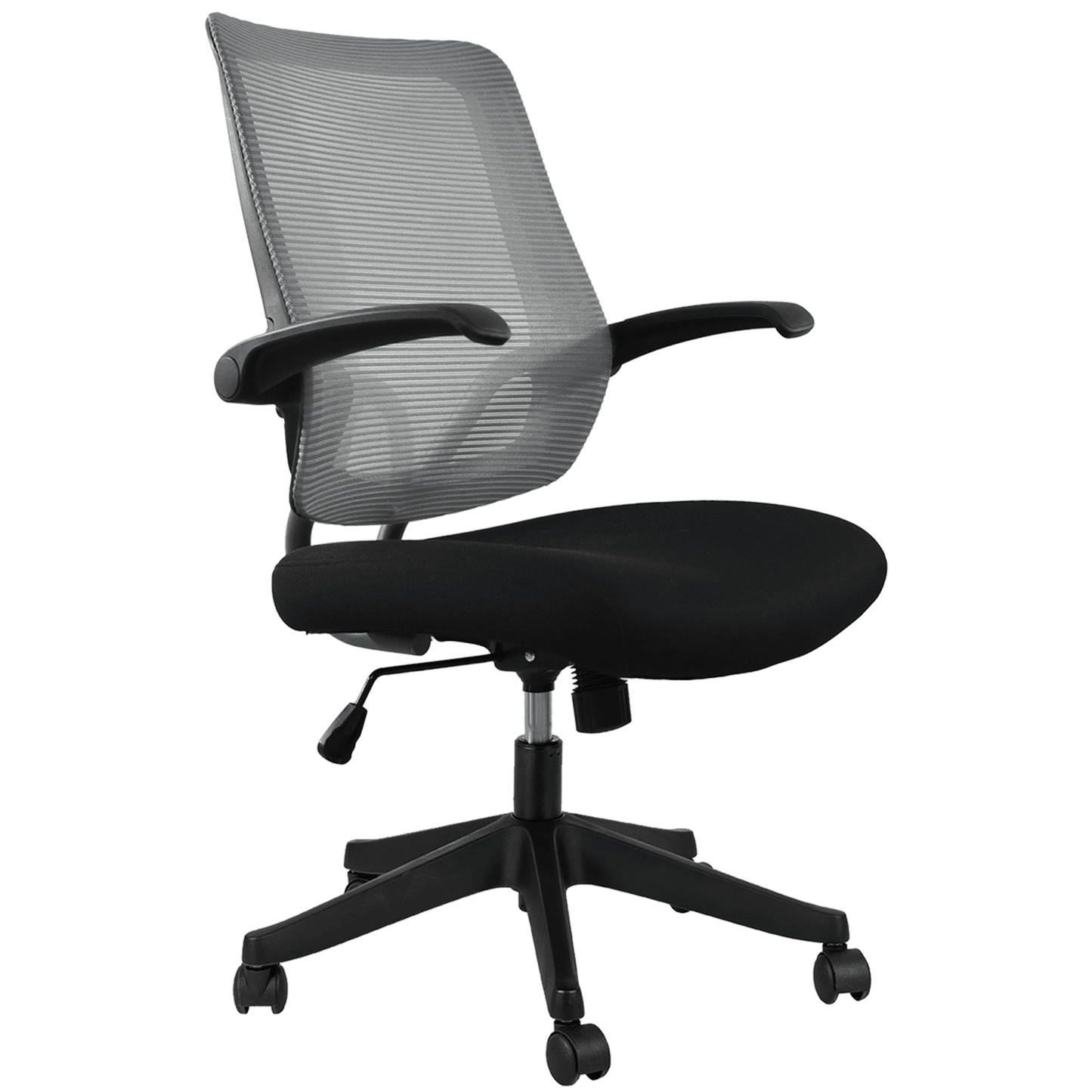 Ergonomic Mid-back Office Chair with Flip-up Armrest,360° Silent Wheels