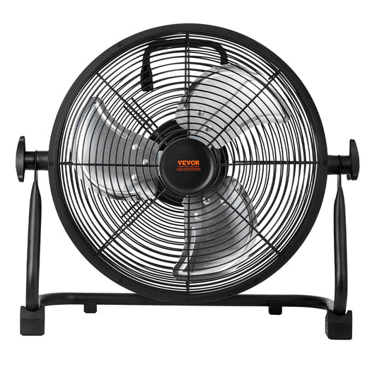 VEVOR Cordless Fan 12 in, Portable Quiet Personal Fan for Home or Office, 360 Degree Manual Pivoting Head, Stepless Speed Regulation High Velocity Cordless Fan, Heavy Duty Metal Industrial Floor Fans