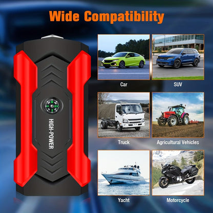 Portable Car Jump Starter 12V 200A - 20000mAh Power Bank Charger for Diesel & Petrol Vehicles - Battery Booster Device