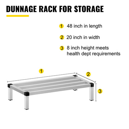 VEVOR Aluminum Dunnage Rack, 48'' x 20''