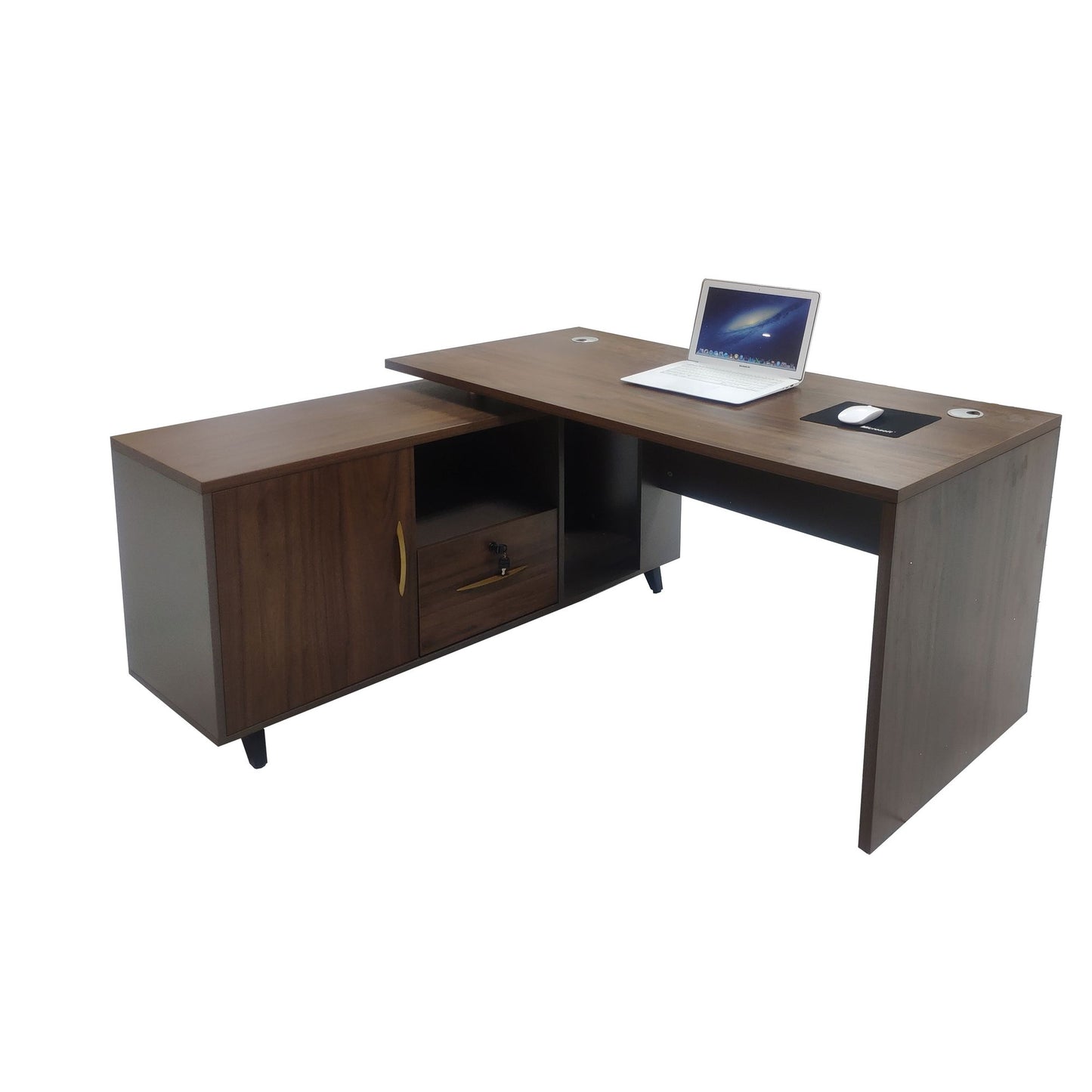 Commercial L-Shaped Wood Executive Desk