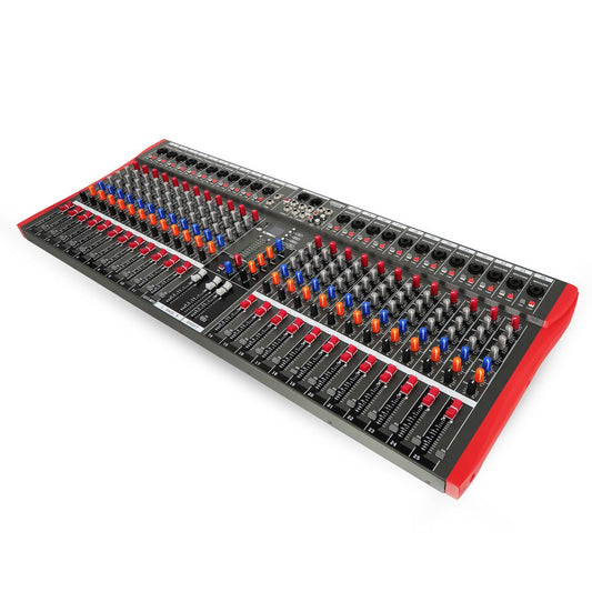 5 Core Audio Mixer 24 Channel DJ Sound Board w Bluetooth USB PC Recording