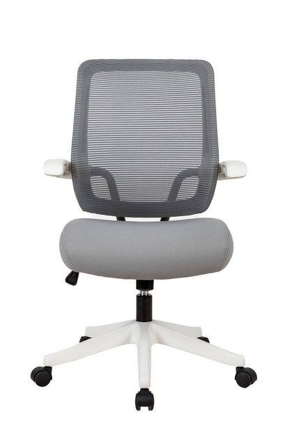 Ergonomic Mid-back Office Chair with Flip-up Armrest,360° Silent Wheels