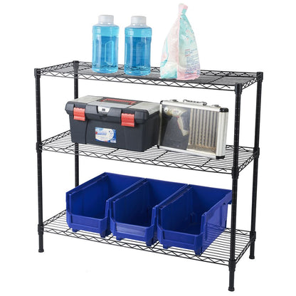 3 Tier Leveling Feet, 350 Pound Weight Capacity Per Shelf Adjustable Shelves