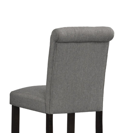 [SET OF 2] Leviton Solid Wood Tufted Asons Grey Barstool