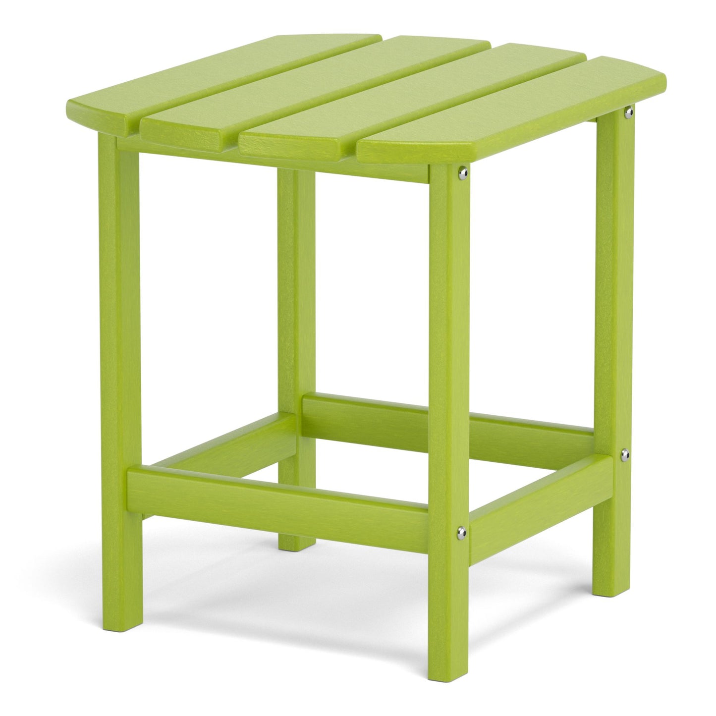 Adirondack Outdoor Side Table;  HDPE Plastic End Tables for Patio;  Backyard;  Pool;  Indoor Outdoor Companion;  Easy Maintenance Weather Resistant Lawn Furniture