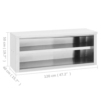 Kitchen Wall Cabinet 47.2"x15.7"x19.7" Stainless Steel