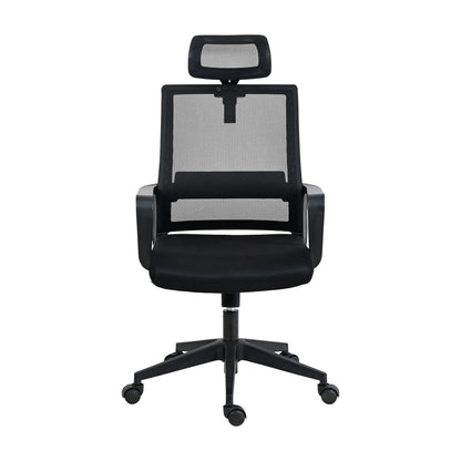 Techni Mobili Ergonomic Office Chair with Lumbar Support and Adjustable Headrest