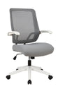 Ergonomic Mid-back Office Chair with Flip-up Armrest,360° Silent Wheels