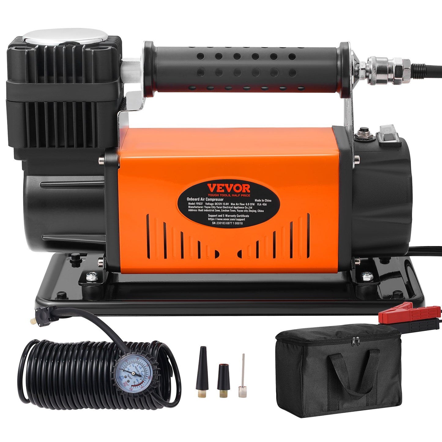 VEVOR 12V Air Compressor Heavy Duty 150PSI Offroad Air Compressor Portable Truck Tire Inflator Air Pump for Jeep SUV 4x4 Vehicle RV For up to 35 Inch Tires