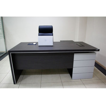 Office Furniture Wooden Luxury Modern Melamine Board L Shaped Executive Desk Office Table