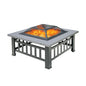 Durable Outdoor Fire Pit Table for Wood Burning with Accessories