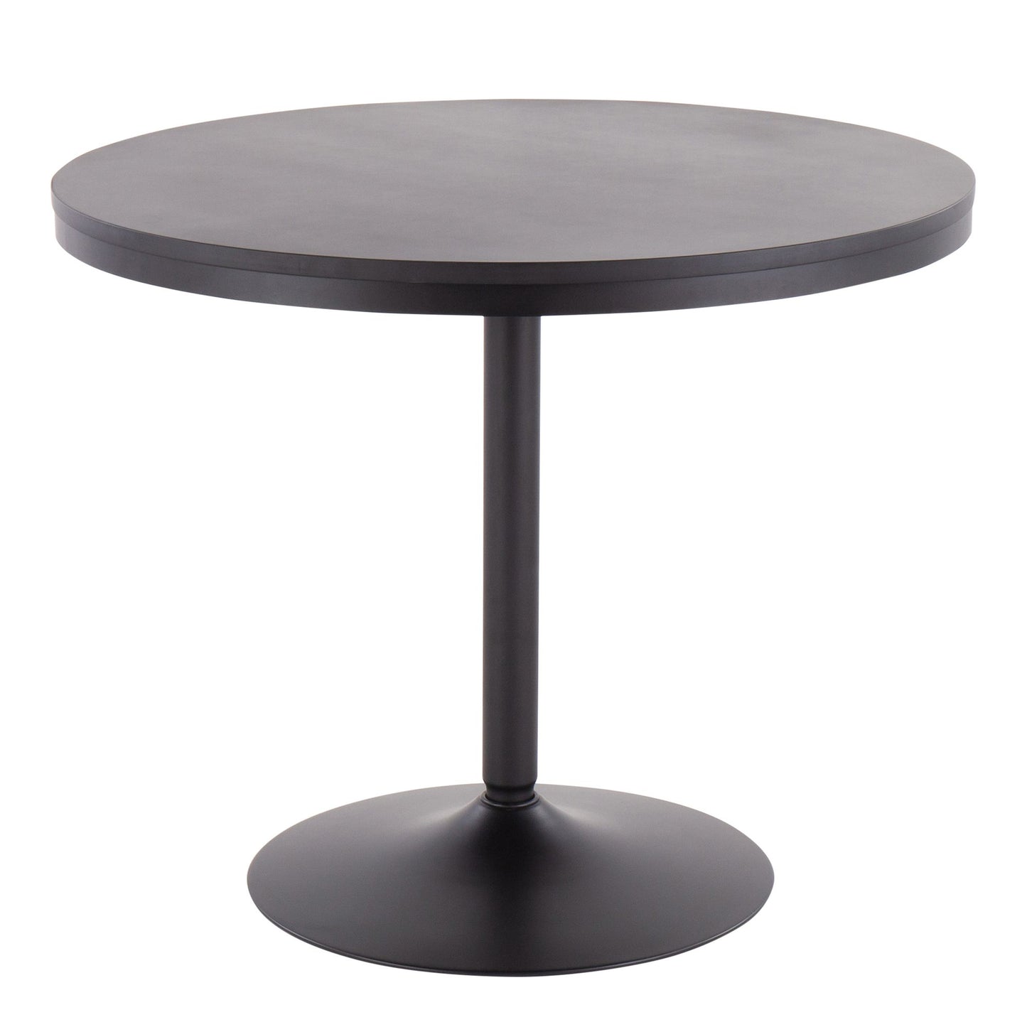 Dakota Industrial Dining Table in Black Steel and Black Wood by LumiSource