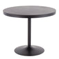 Dakota Industrial Dining Table in Black Steel and Black Wood by LumiSource