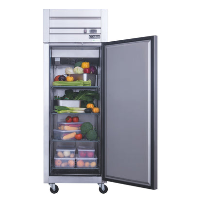 Commercial Upright Reach-in Refrigerator made by stainless steel with one door 17.72 cu.ft.