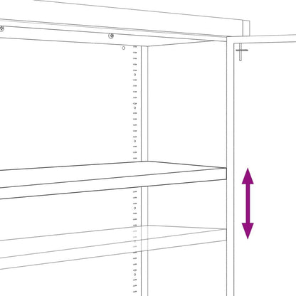 File Cabinet Black 35.4"x15.7"x70.9" Steel