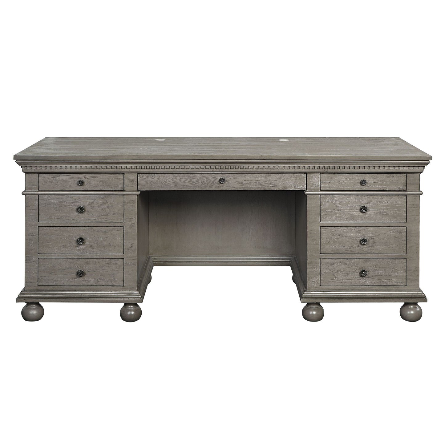 ACME Gustave Executive Desk, Gray Oak Finish OF00201