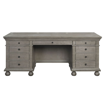 ACME Gustave Executive Desk, Gray Oak Finish OF00201