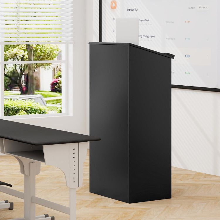 Wooden Floor Standing Podium Speaking Lectern