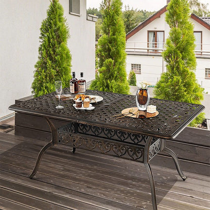 Cast Aluminum Outdoor Patio Dining Table