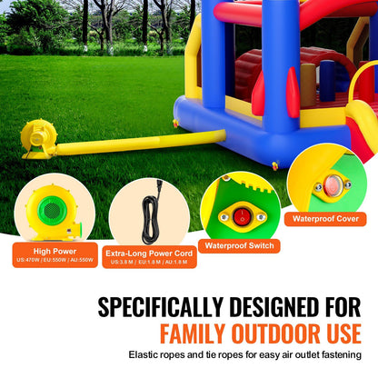 VEVOR Inflatable Bounce House, Outdoor High Quality Playhouse