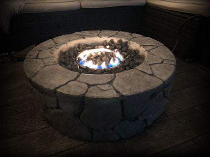 9'' H x 28'' W Fiber Reinforced Concrete Outdoor Fire pit(Stone Gray)CM-1021