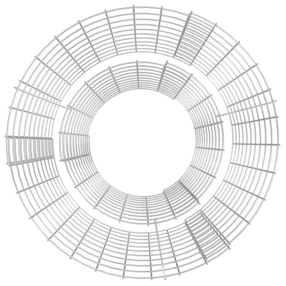 Gabion Fire Pit Ø 19.7" Galvanized Iron