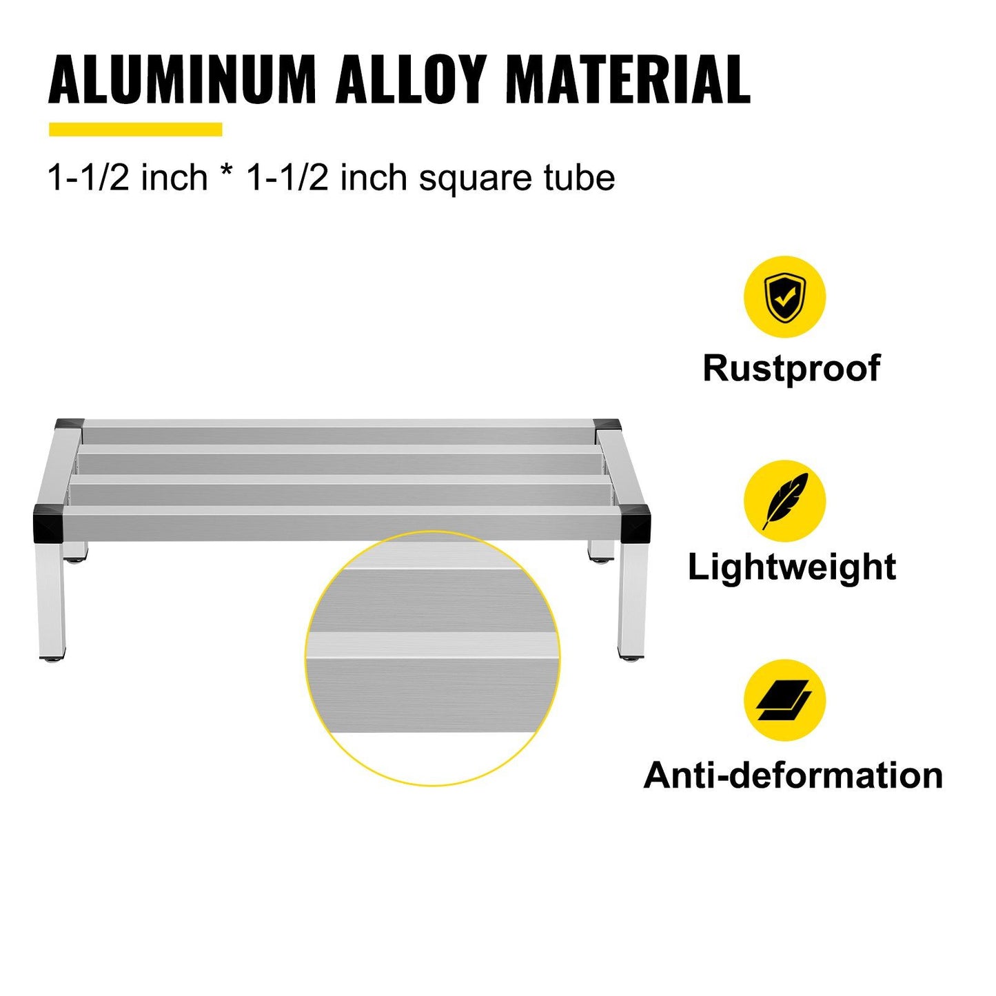 VEVOR Aluminum Dunnage Rack, 48'' x 20''