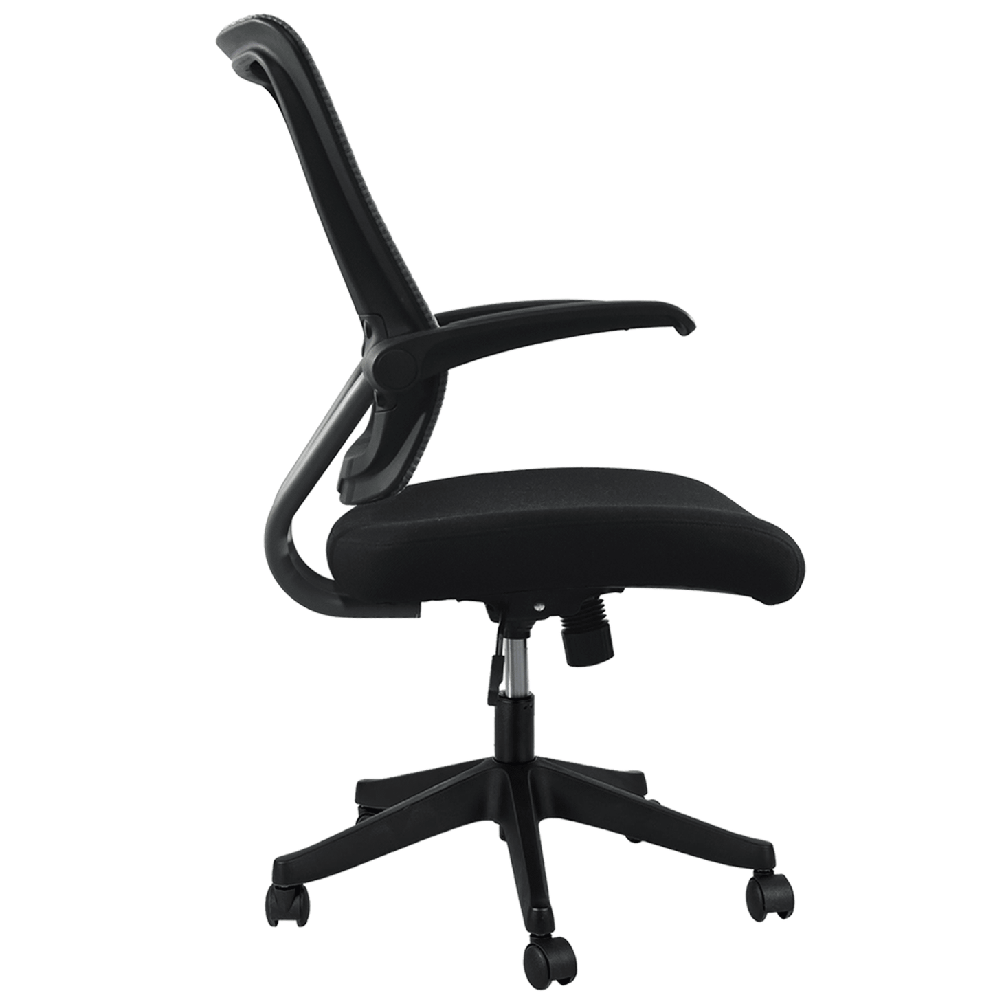 Ergonomic Mid-back Office Chair with Flip-up Armrest,360° Silent Wheels