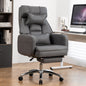 Swivel Ergonomic Leather High Back Office Chair with Lumbar Support Headrest