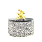 Gabion Fire Pit Ø 39.4" Galvanized Iron