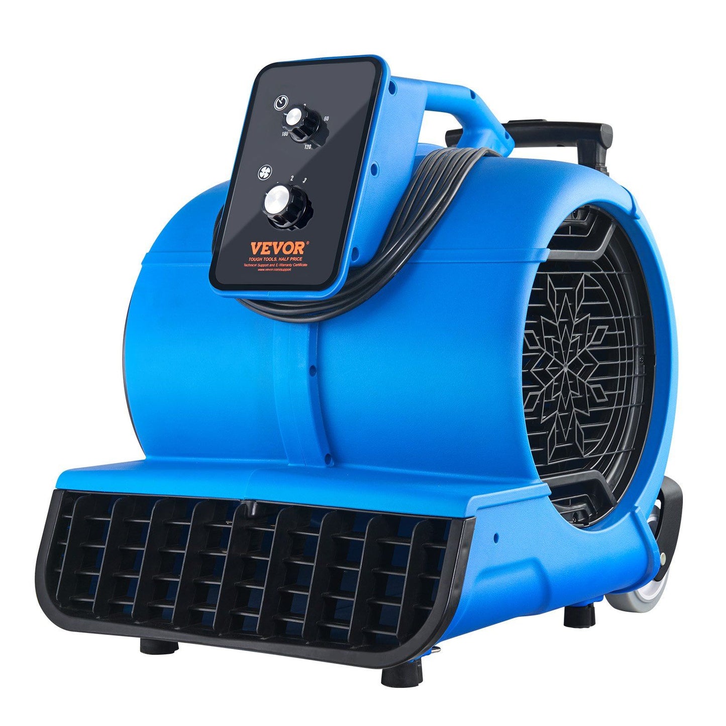 VEVOR Floor Blower 1560 RPM 4000 CFM Air Mover with 3 Blowing Angles 3-Speeds