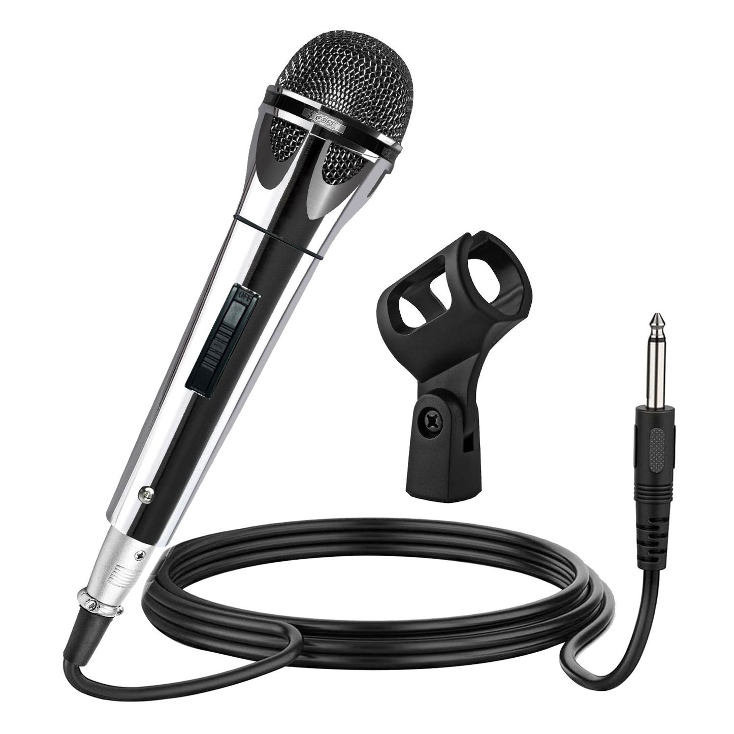 5 CORE Microphone Dynamic Vocal Handheld Mic Cardioid Unidirectional Microfono w On Off Switch + XLR Audio Cable for Singing Karaoke Public Speaking & Parties - PM 817 CH