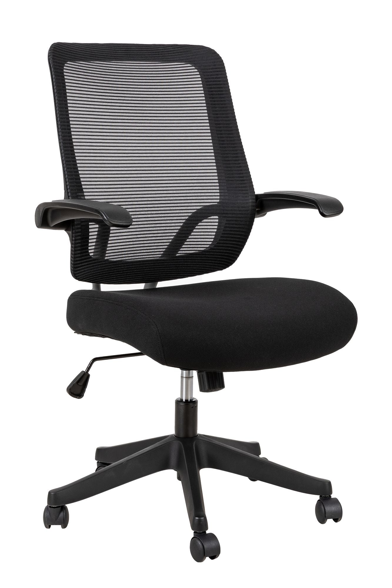 Ergonomic Mid-back Office Chair with Flip-up Armrest,360° Silent Wheels