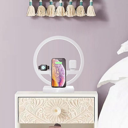 3 in 1 Wireless Charger Applicable For Mobile Phone Watch Headset Table Lamp Charging Bracket Hotselling