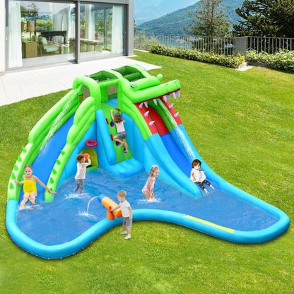 7 in 1 Inflatable Bounce House with Splashing Pool